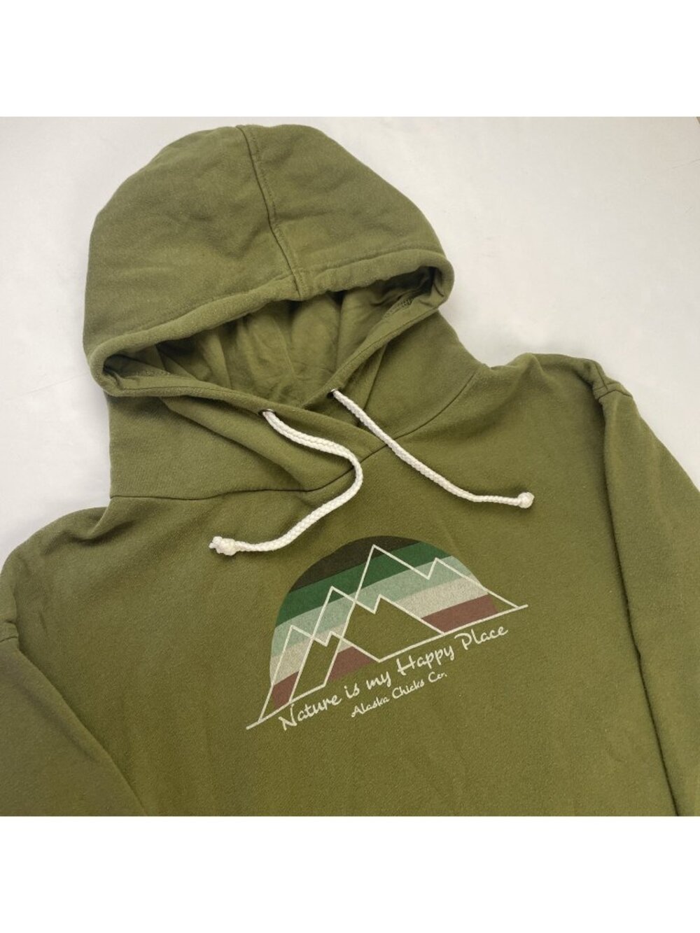 Techstyles Hoodie Sweatshirt Women’s L Nature Is My Happy Place Alaska Chicks Co
